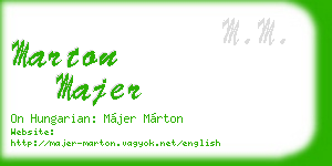 marton majer business card